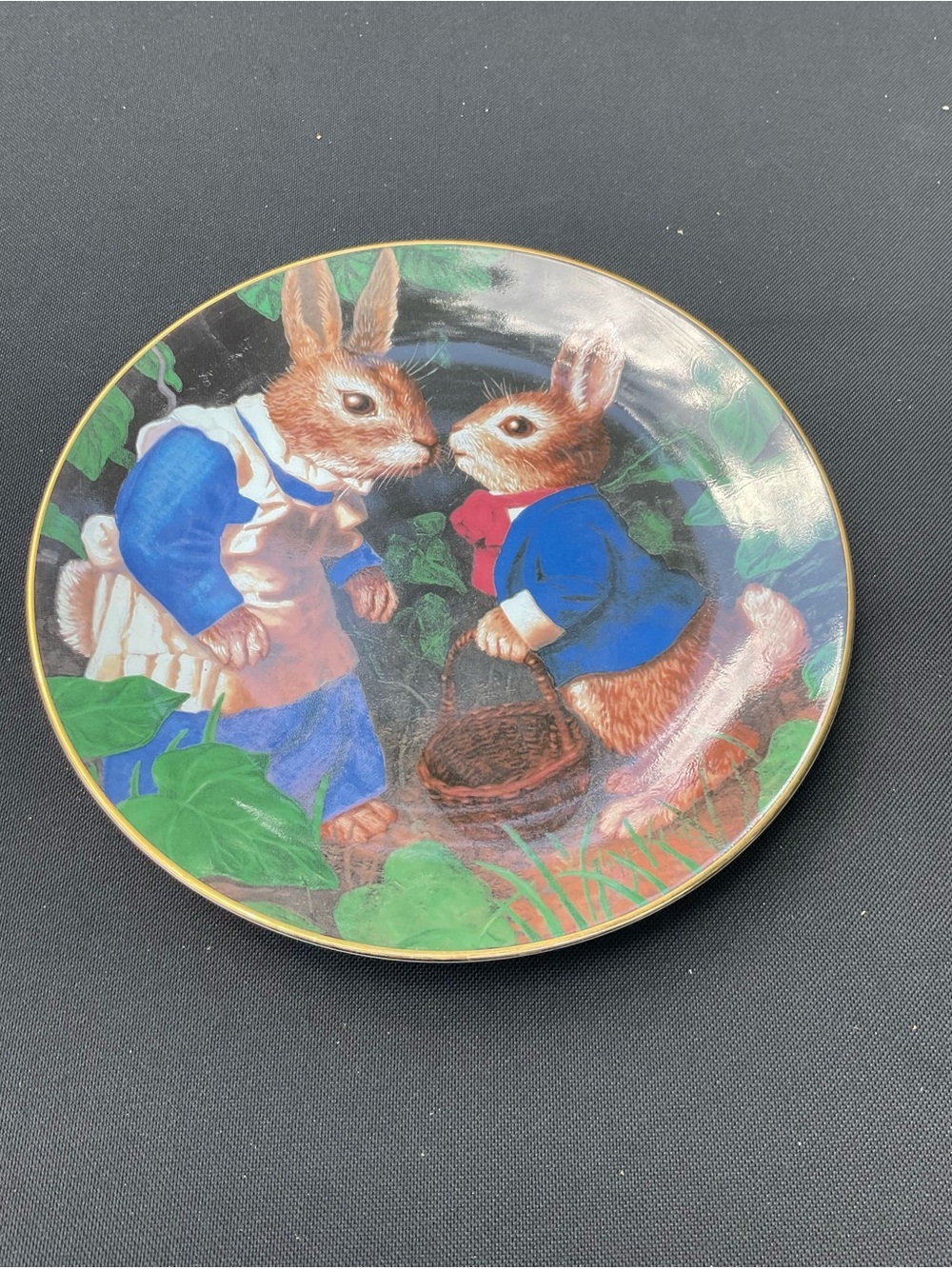 Vintage I LOVE PETER COTTONTAIL Decorative plate by Greg Hilderbrandt 1989